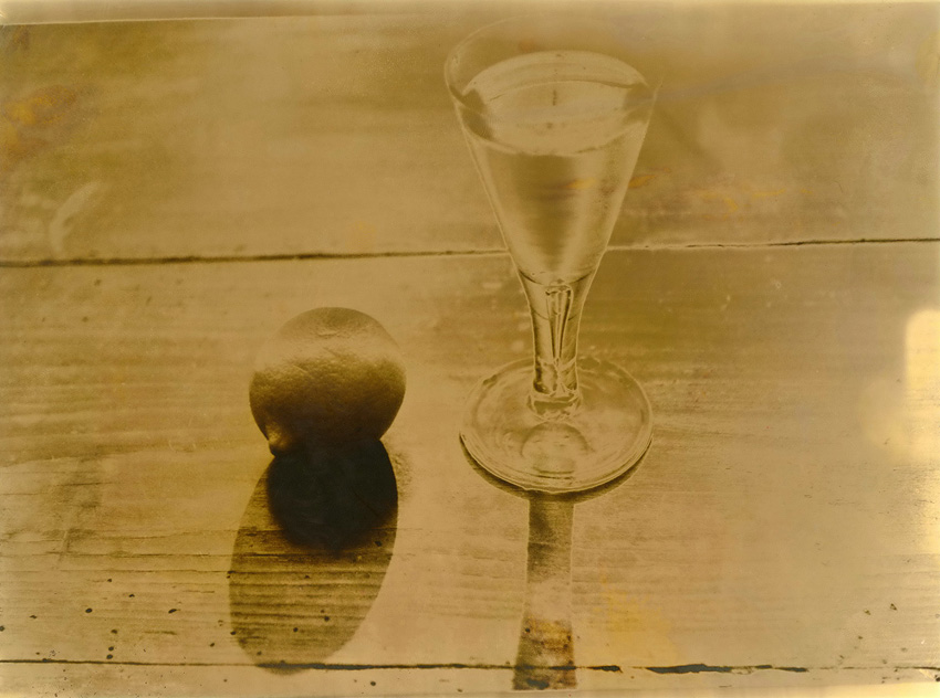 Luc Saalfeld: Stilleben mit Glas und Zitrone (1995)